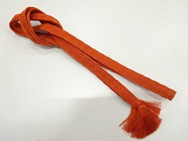 JAPANESE KIMONO / HAND-TIED OBIJIME CORD / SILK